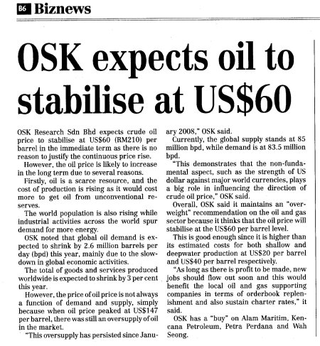 NST - OSK Oil Price Prediction