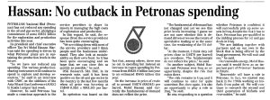 NST PETRONAS Spending