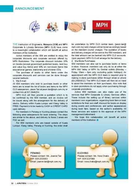 Jurutera October 2014 IEM MPH